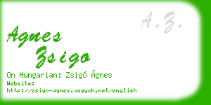 agnes zsigo business card
