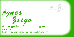 agnes zsigo business card